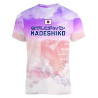 Japan Football Women V Neck T Shirt Go Nadeshiko 2023 World Cup - Wonder Print Shop