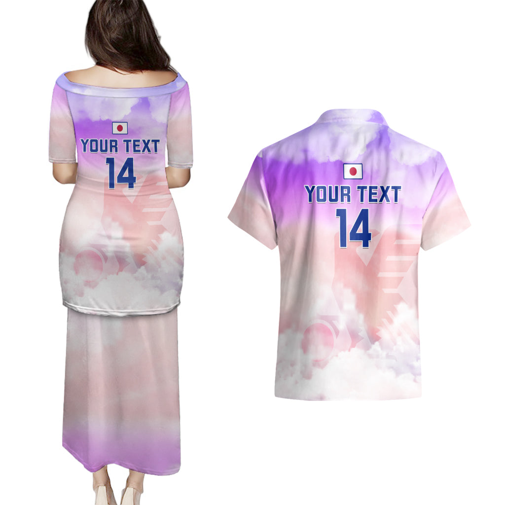 Custom Japan Football Couples Matching Puletasi Dress and Hawaiian Shirt Go Nadeshiko 2023 World Cup - Wonder Print Shop