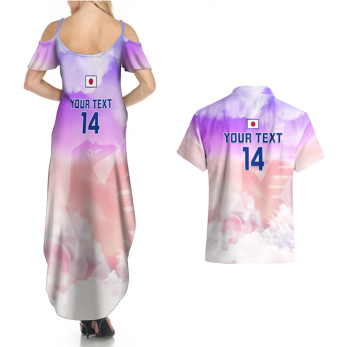 Custom Japan Football Couples Matching Summer Maxi Dress and Hawaiian Shirt Go Nadeshiko 2023 World Cup - Wonder Print Shop