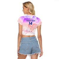 Custom Japan Football Raglan Cropped T Shirt Go Nadeshiko 2023 World Cup - Wonder Print Shop