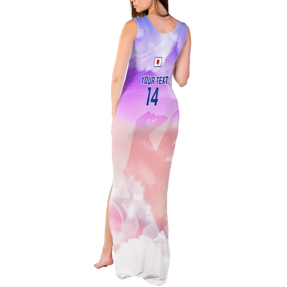 Custom Japan Football Tank Maxi Dress Go Nadeshiko 2023 World Cup - Wonder Print Shop