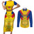 Colombia Football Couples Matching Short Sleeve Bodycon Dress and Long Sleeve Button Shirts Las Chicas Superpoderosas 2023 World Cup - Wonder Print Shop