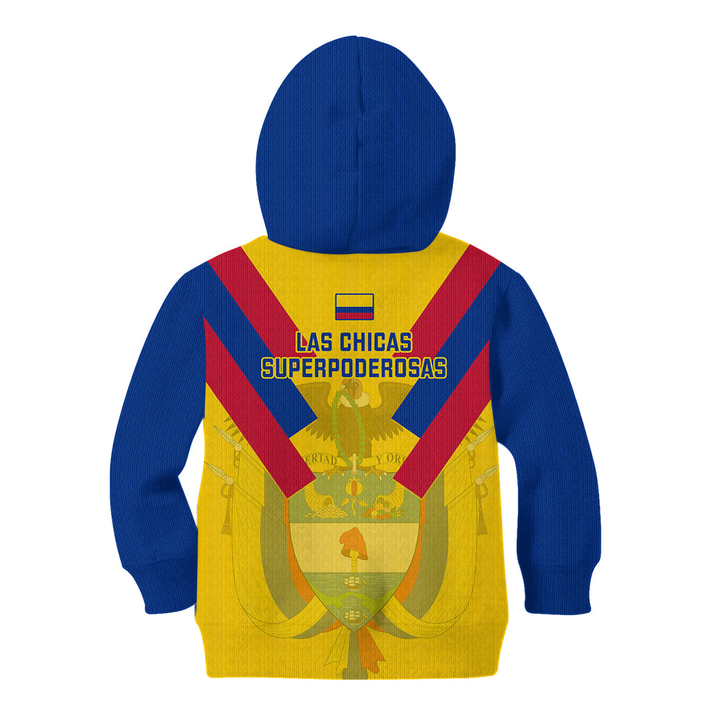 Colombia Football Kid Hoodie Las Chicas Superpoderosas 2023 World Cup - Wonder Print Shop