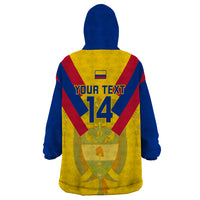 Custom Colombia Football Wearable Blanket Hoodie Las Chicas Superpoderosas 2023 World Cup - Wonder Print Shop