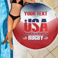 Custom USA Rugby Beach Blanket 2024 Simple Style - Wonder Print Shop