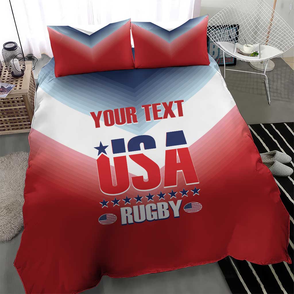 Custom USA Rugby Bedding Set 2024 Simple Style - Wonder Print Shop