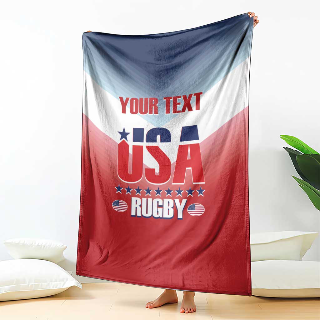 Custom USA Rugby Blanket 2024 Simple Style