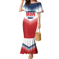 Custom USA Rugby Family Matching Mermaid Dress and Hawaiian Shirt 2024 Simple Style - Wonder Print Shop