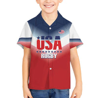 Custom USA Rugby Family Matching Short Sleeve Bodycon Dress and Hawaiian Shirt 2024 Simple Style - Wonder Print Shop