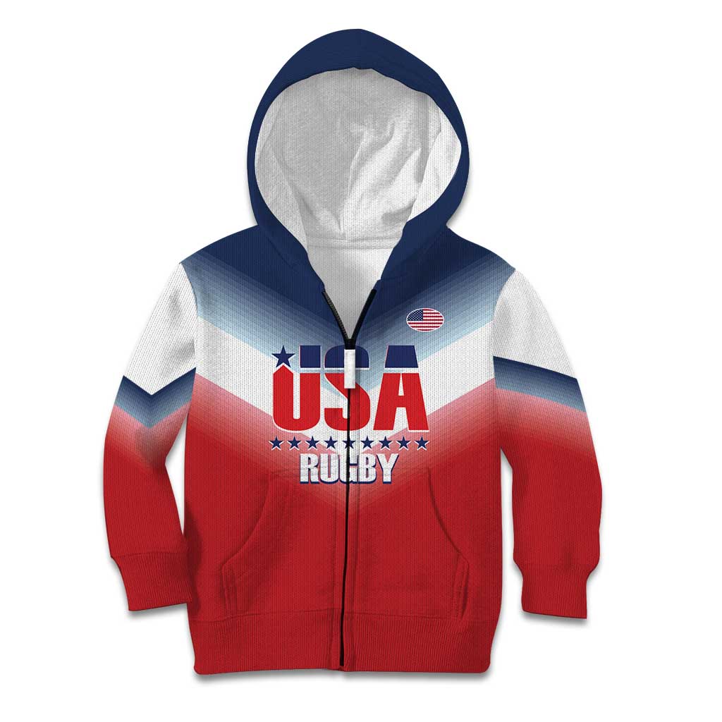 Custom USA Rugby Kid Hoodie 2024 Simple Style - Wonder Print Shop
