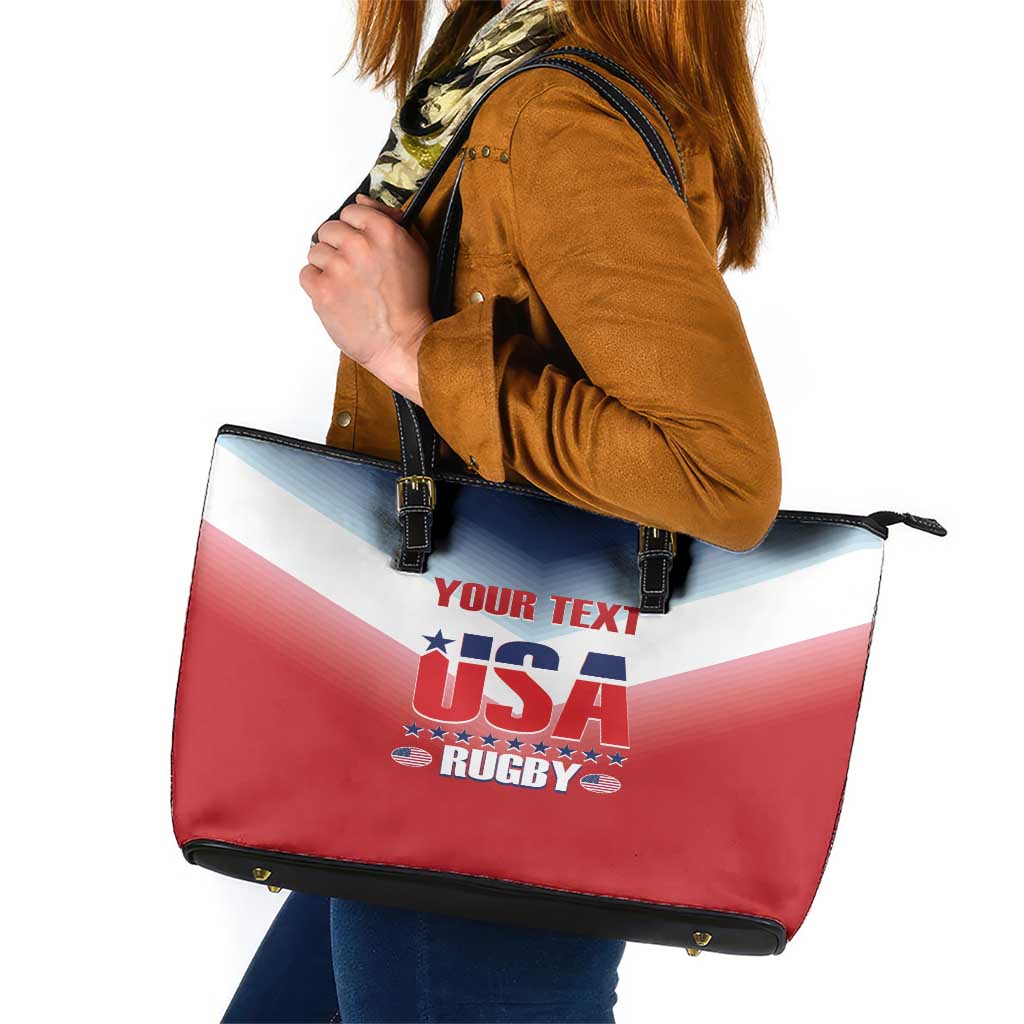 Custom USA Rugby Leather Tote Bag 2024 Simple Style - Wonder Print Shop