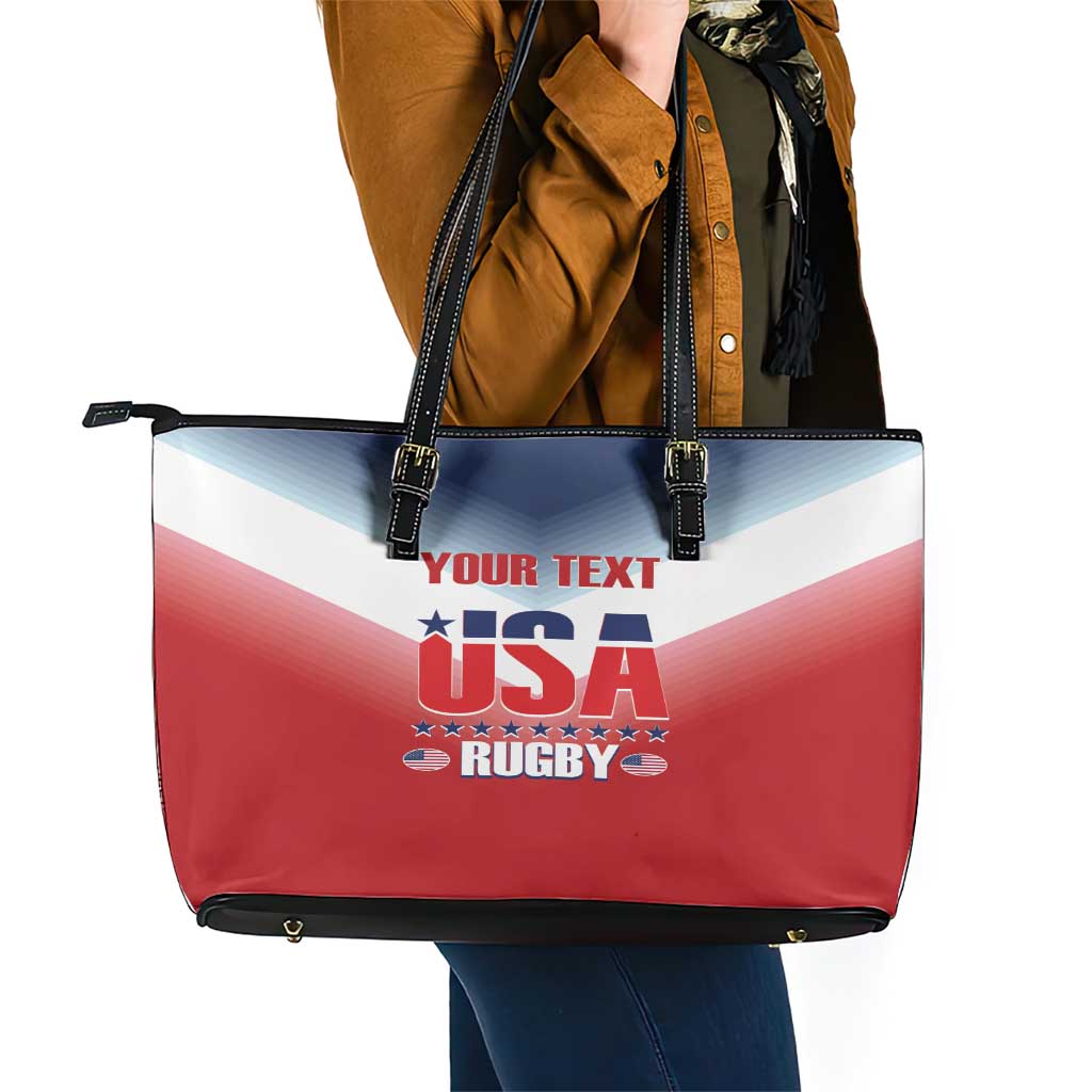 Custom USA Rugby Leather Tote Bag 2024 Simple Style - Wonder Print Shop