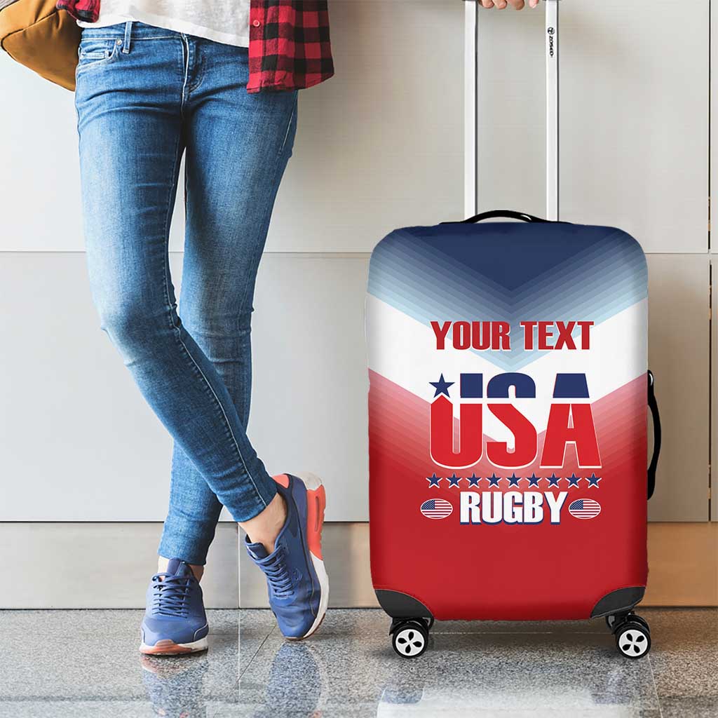 Custom USA Rugby Luggage Cover 2024 Simple Style - Wonder Print Shop