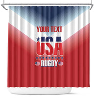 Custom USA Rugby Shower Curtain 2024 Simple Style