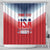 Custom USA Rugby Shower Curtain 2024 Simple Style
