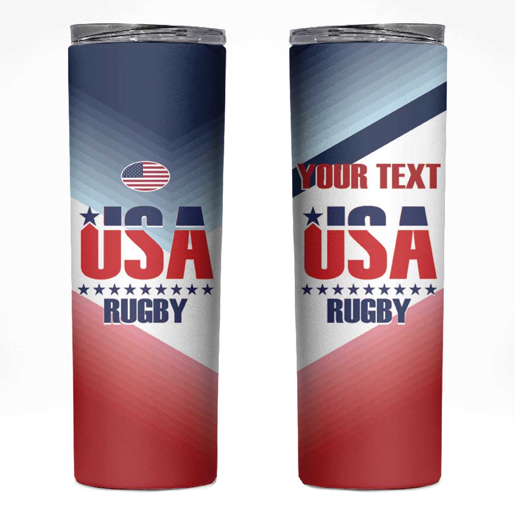 Personalized USA Rugby Skinny Tumbler 2024 Simple Style - Wonder Print Shop
