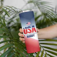 Personalized USA Rugby Skinny Tumbler 2024 Simple Style - Wonder Print Shop