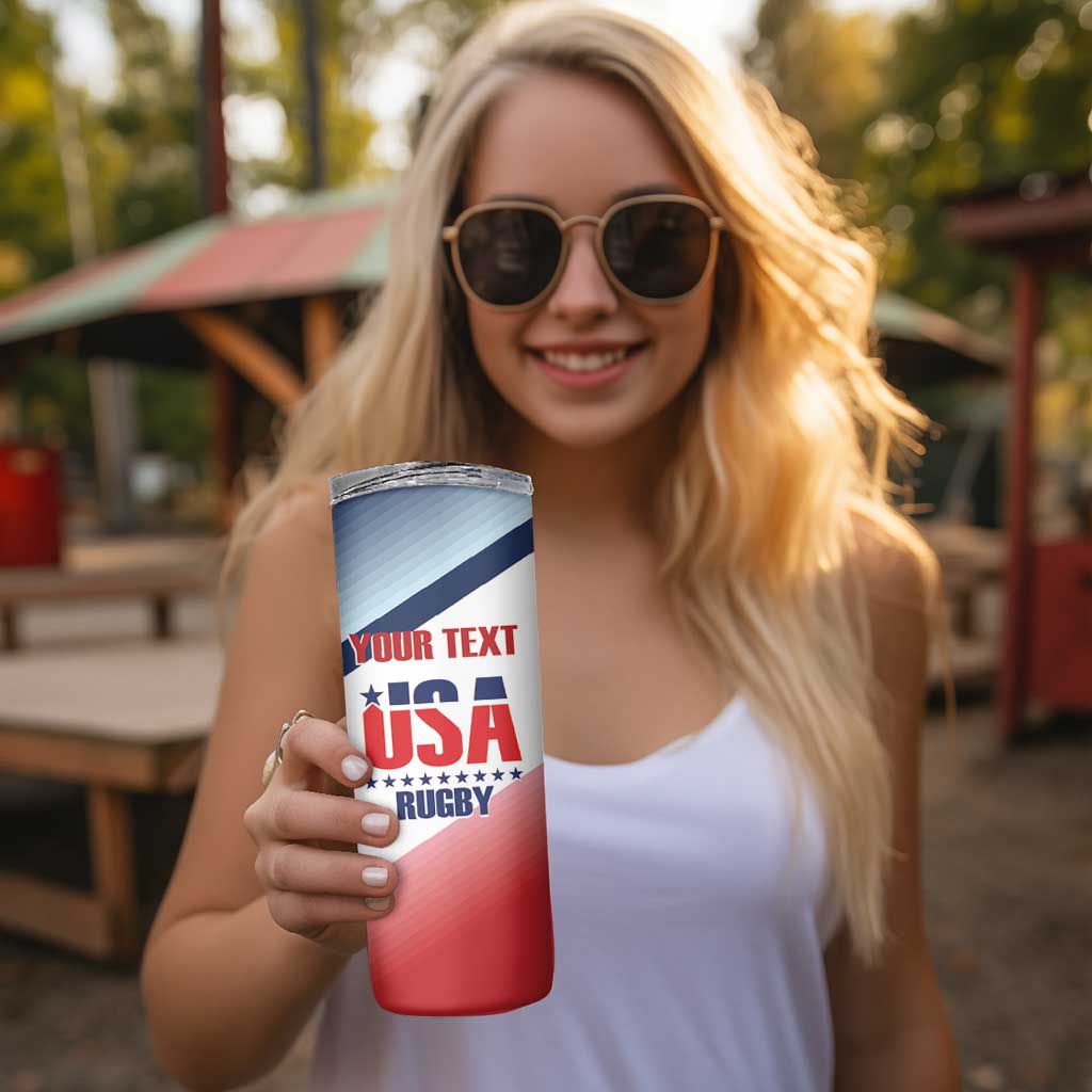 Personalized USA Rugby Skinny Tumbler 2024 Simple Style - Wonder Print Shop