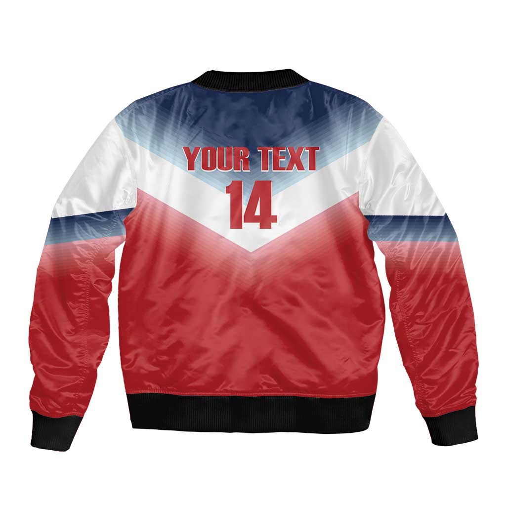 Custom USA Rugby Sleeve Zip Bomber Jacket 2024 Simple Style - Wonder Print Shop