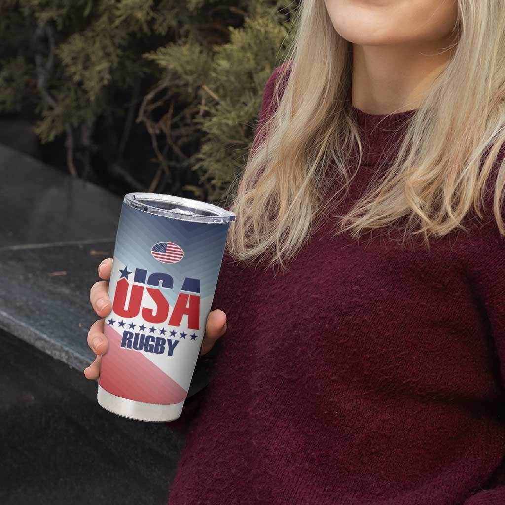 Personalized USA Rugby Tumbler Cup 2024 Simple Style - Wonder Print Shop