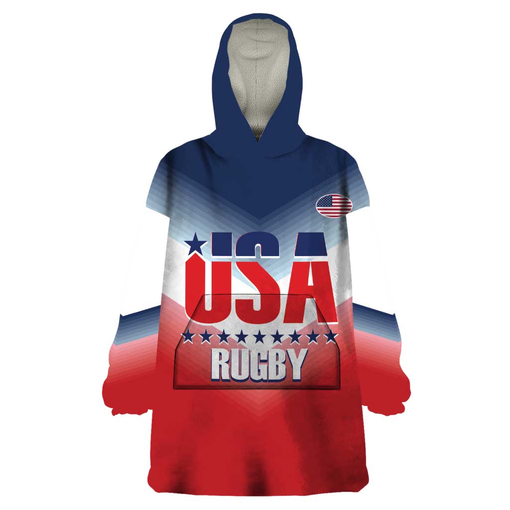 Custom USA Rugby Wearable Blanket Hoodie 2024 Simple Style - Wonder Print Shop