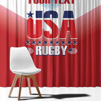 Custom USA Rugby Window Curtain 2024 Simple Style - Wonder Print Shop