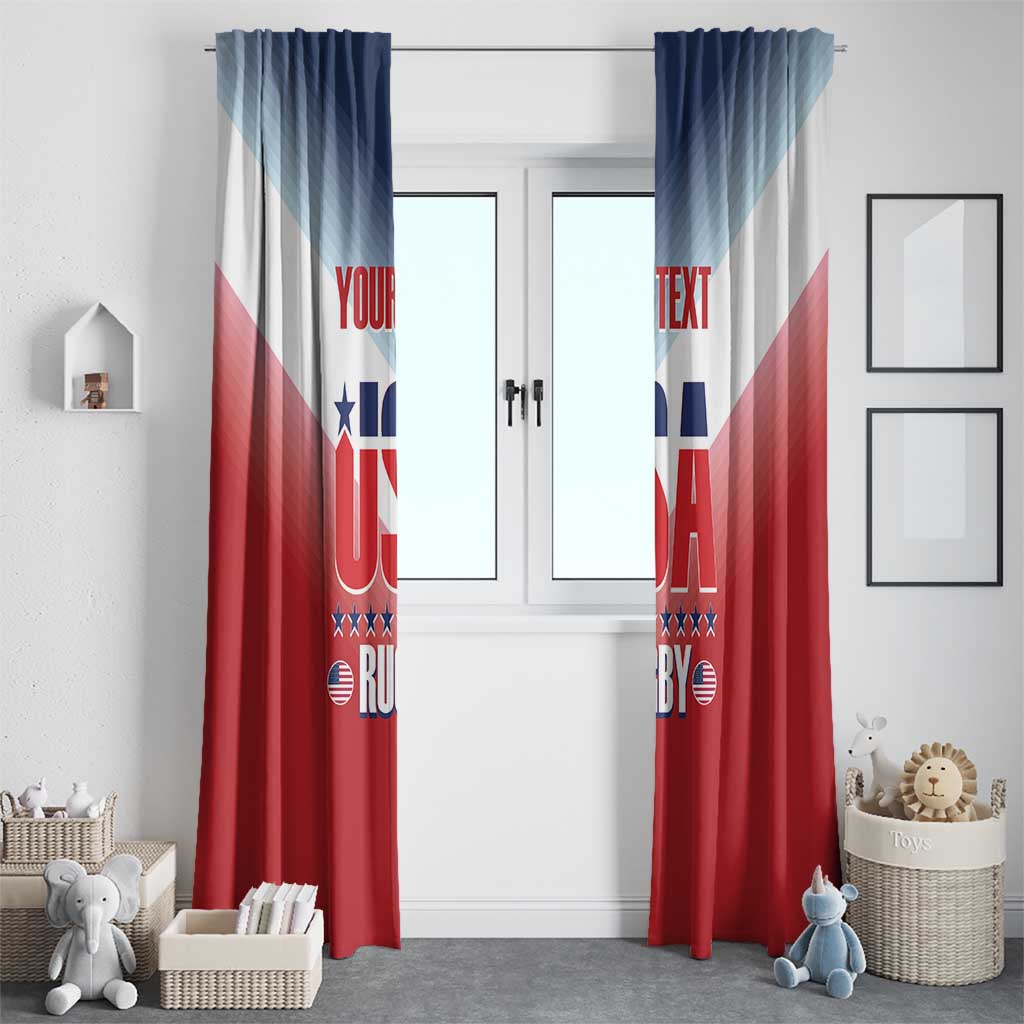 Custom USA Rugby Window Curtain 2024 Simple Style - Wonder Print Shop