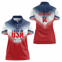 Custom USA Rugby Women Polo Shirt 2024 Simple Style - Wonder Print Shop