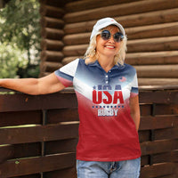 Custom USA Rugby Women Polo Shirt 2024 Simple Style - Wonder Print Shop