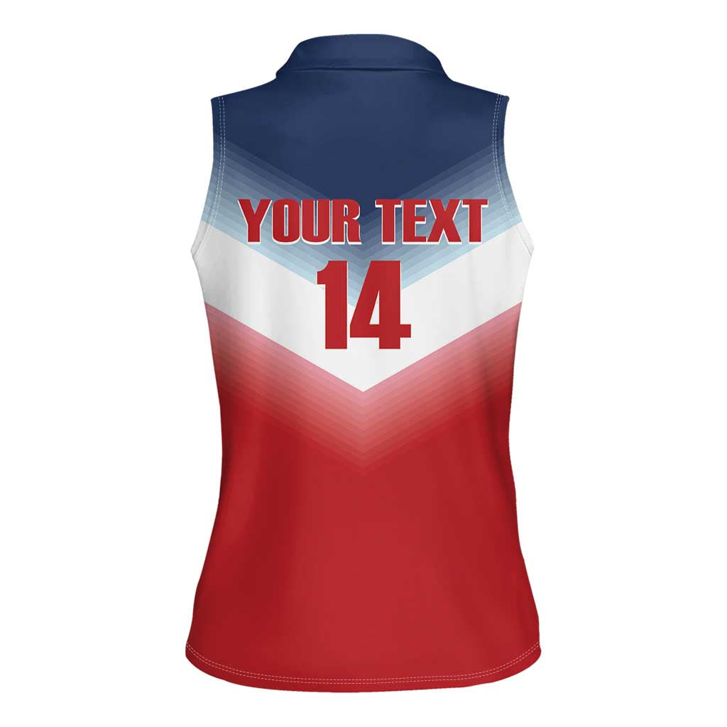 Custom USA Rugby Women Sleeveless Polo Shirt 2024 Simple Style - Wonder Print Shop