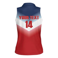 Custom USA Rugby Women Sleeveless Polo Shirt 2024 Simple Style - Wonder Print Shop