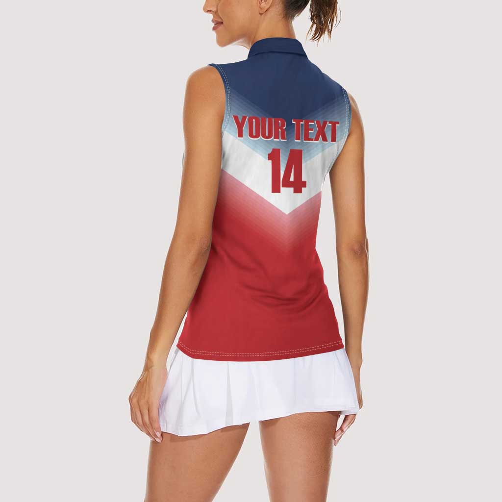 Custom USA Rugby Women Sleeveless Polo Shirt 2024 Simple Style - Wonder Print Shop