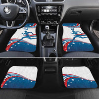 Custom USA Athletics Car Mats 2024 United States Flag Curve Style - Wonder Print Shop