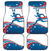 Custom USA Athletics Car Mats 2024 United States Flag Curve Style - Wonder Print Shop