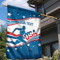 Custom USA Athletics Garden Flag 2024 United States Flag Curve Style - Wonder Print Shop
