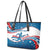 Custom USA Athletics Leather Tote Bag 2024 United States Flag Curve Style - Wonder Print Shop