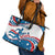 Custom USA Athletics Leather Tote Bag 2024 United States Flag Curve Style - Wonder Print Shop