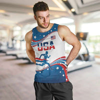 Custom USA Athletics Men Tank Top 2024 United States Flag Curve Style - Wonder Print Shop