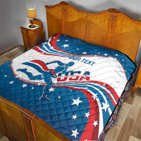 Custom USA Athletics Quilt 2024 United States Flag Curve Style - Wonder Print Shop