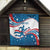 Custom USA Athletics Quilt 2024 United States Flag Curve Style - Wonder Print Shop