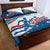 Custom USA Athletics Quilt Bed Set 2024 United States Flag Curve Style - Wonder Print Shop