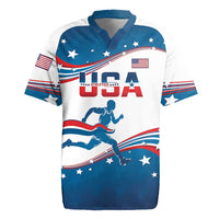 Custom USA Athletics Rugby Jersey 2024 United States Flag Curve Style - Wonder Print Shop