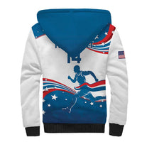 Custom USA Athletics Sherpa Hoodie 2024 United States Flag Curve Style - Wonder Print Shop