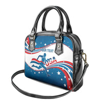 Custom USA Athletics Shoulder Handbag 2024 United States Flag Curve Style