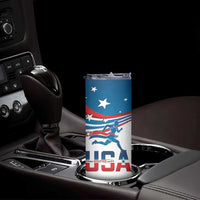 USA Athletics Skinny Tumbler 2024 United States Flag Curve Style - Wonder Print Shop