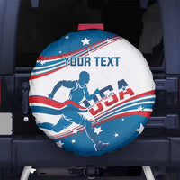 Custom USA Athletics Spare Tire Cover 2024 United States Flag Curve Style - Wonder Print Shop