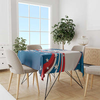 Custom USA Athletics Tablecloth 2024 United States Flag Curve Style - Wonder Print Shop