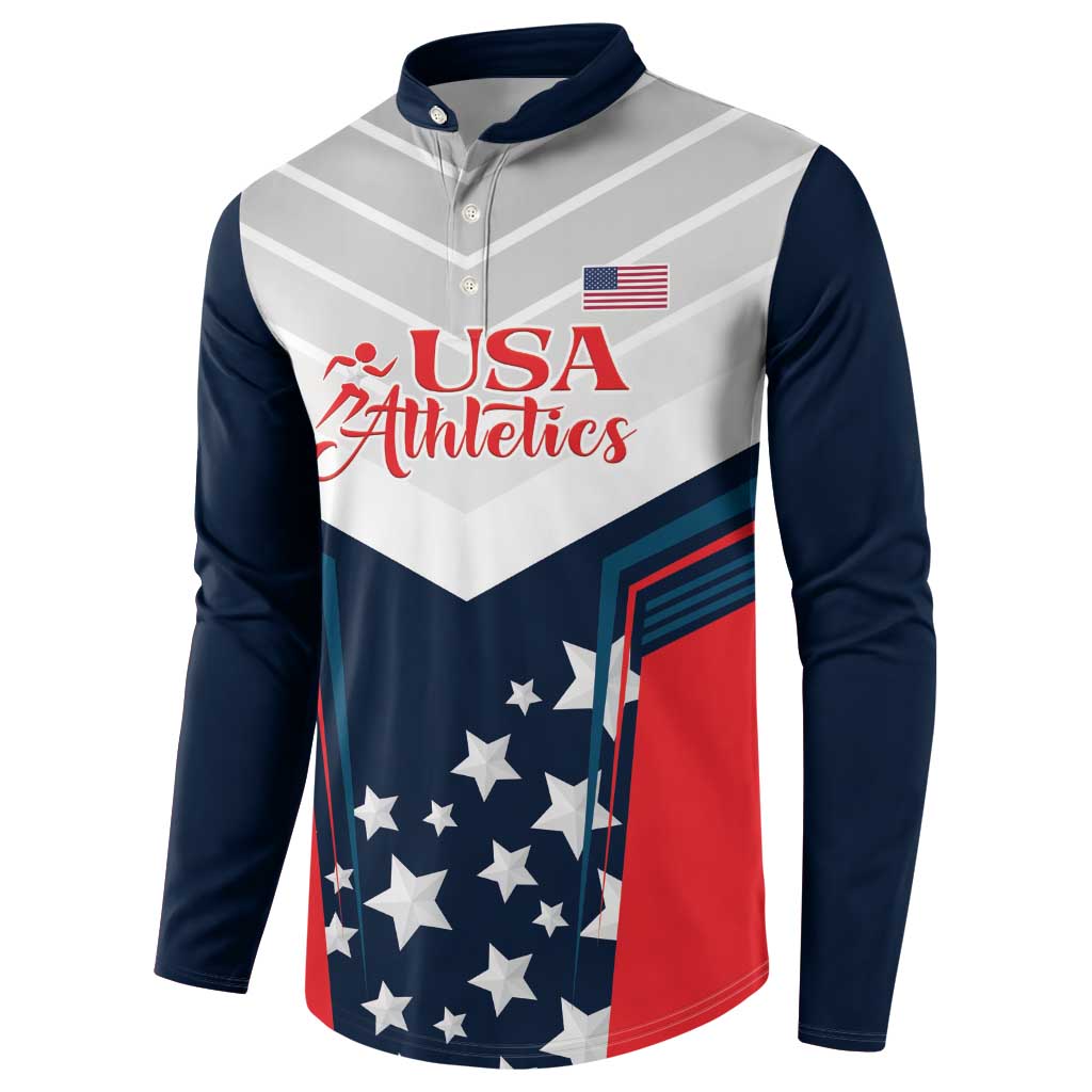 Custom USA Athletics Button Sweatshirt 2024 United States Champions Proud - Wonder Print Shop