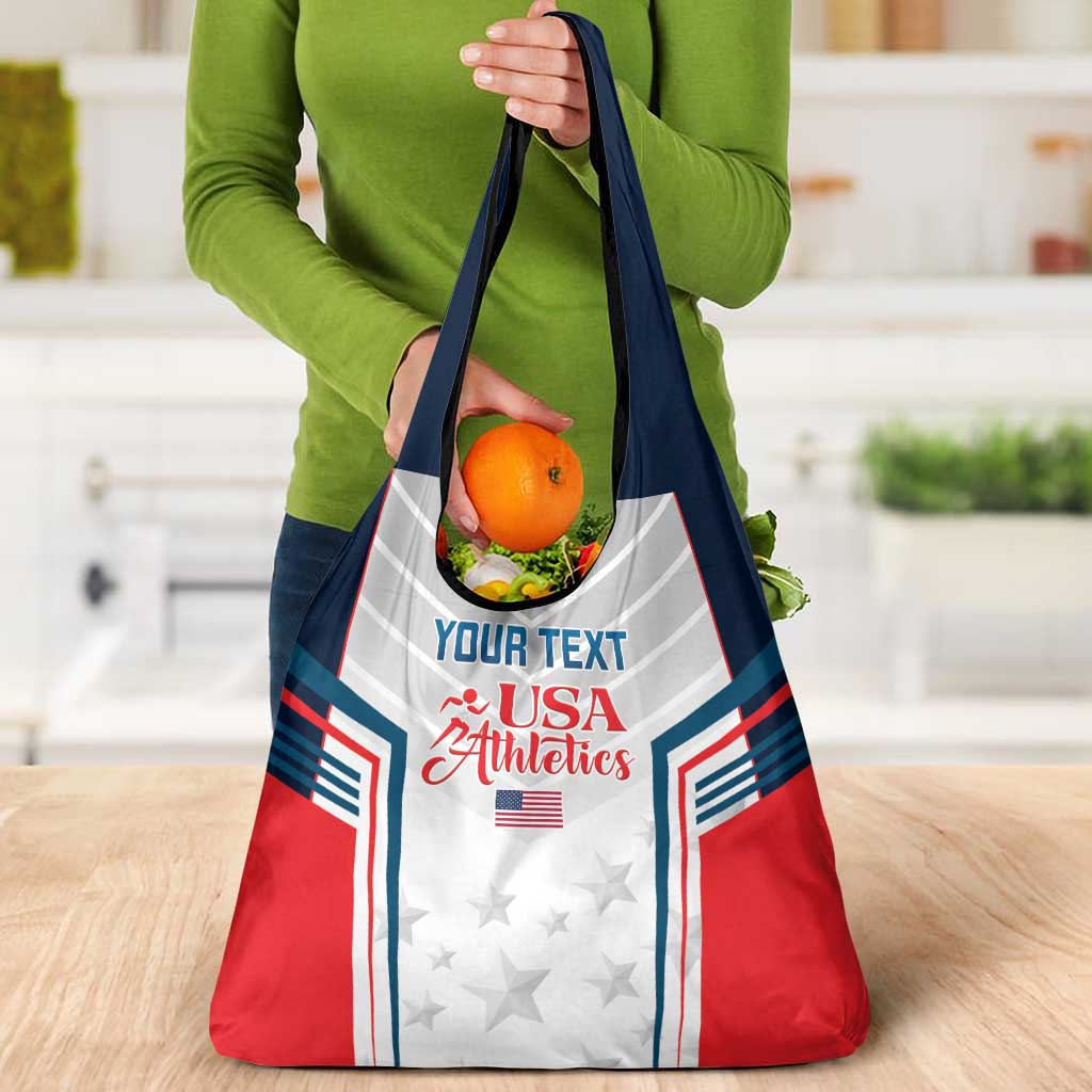 Custom USA Athletics Grocery Bag United States Champions Proud