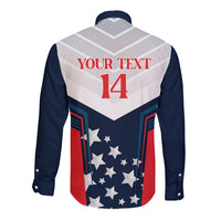 Custom USA Athletics Long Sleeve Button Shirt 2024 United States Champions Proud - Wonder Print Shop